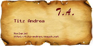 Titz Andrea névjegykártya