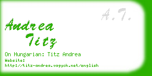 andrea titz business card